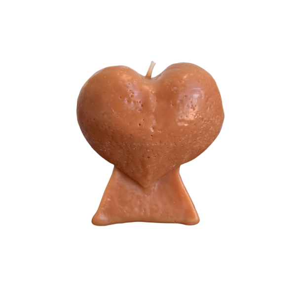 Vela de miel en forma de corazón - Imagen 2