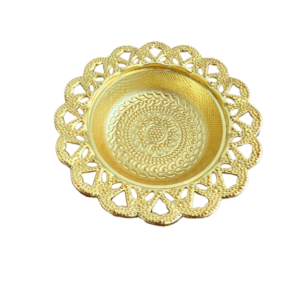 Plato de Metal Dorado - Imagen 3