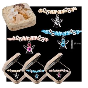 Pulsera de Cordón con Angelito Colgante