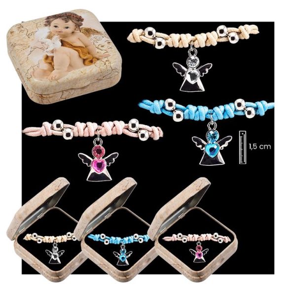 Pulsera de Cordón con Angelito Colgante