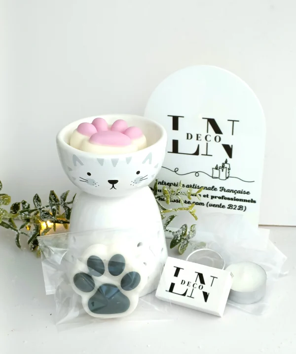Cofre Encantado del Gato — Quemador de Fragancias y Fundentes Perfumados
