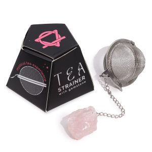 Colador de Té con Cuarzo Rosa