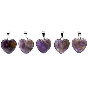 Colgante de amatista en forma de corazón