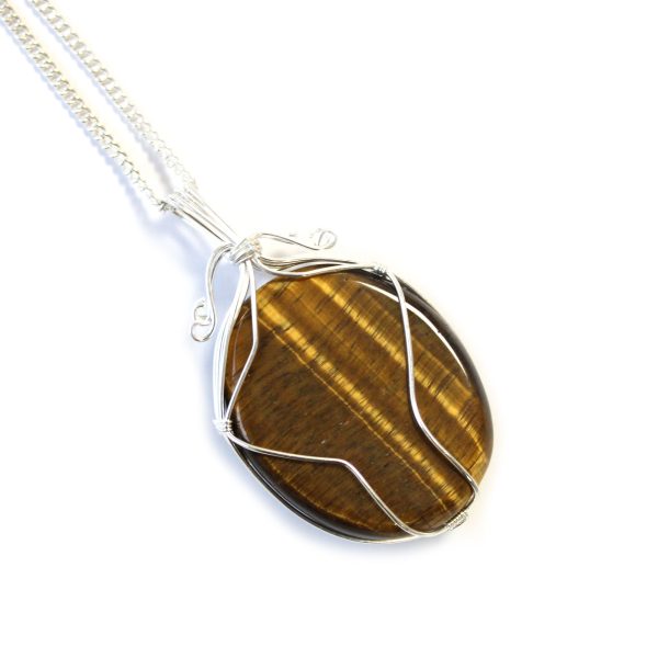 Collar de Piedras Preciosas en Remolino - Ojo de tigre - Imagen 4