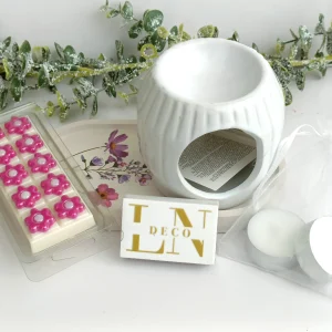 Estuche Encantado Flor — Quemador de Fragancias con y Cera Pachulí y Rosas