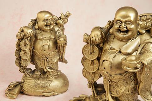 Figura de Resina Buda de la Abundancia y la Prosperidad