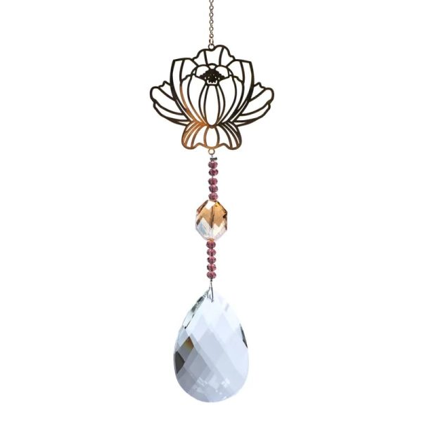 Gota de cristal blanca con Loto - Imagen 3