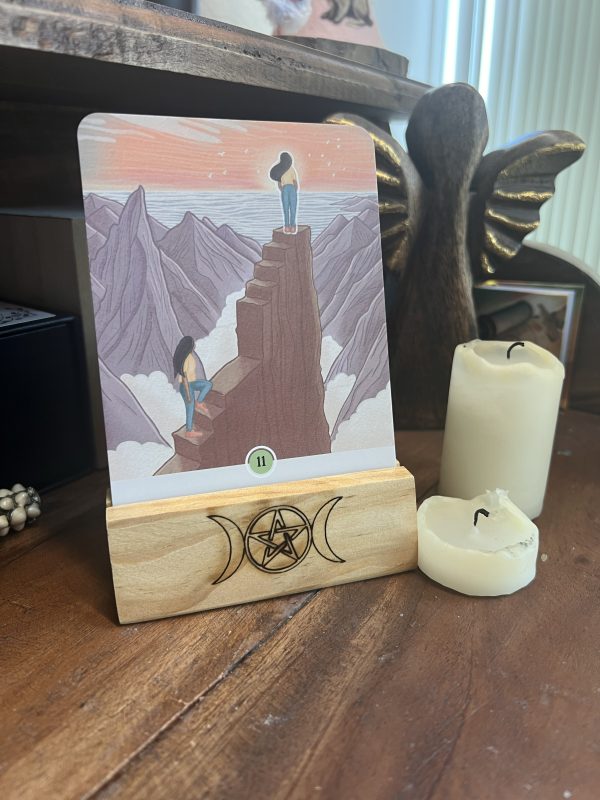 Reposa Oráculos y Cartas de Madera Natural - Triple Diosa -