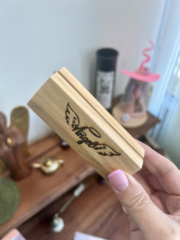 Reposa Oráculos y Cartas de Madera Natural - Ángel - - Imagen 2