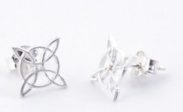 Pendientes de plata Nudo de Bruja