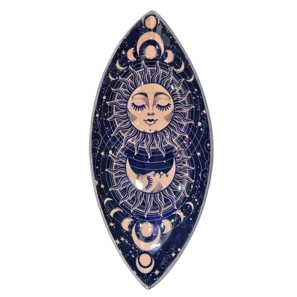 Porta Incienso Esmaltado Sol y Luna – Rosa
