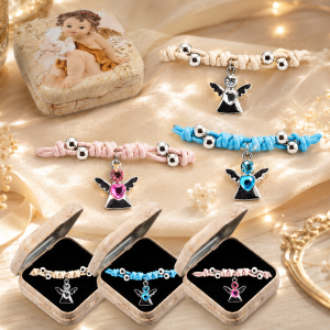 Pulsera Ángel Colgante con Cristal