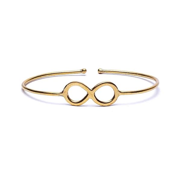 Pulsera Infinity latón color dorado ajustable