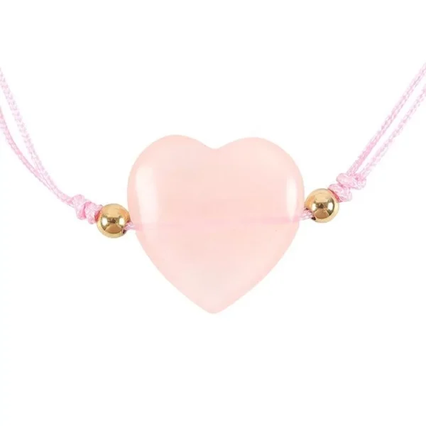 Pulsera de Cuarzo Rosa “Eres Amada/o” - Imagen 2