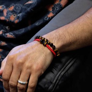 Pulseras de Doble Poder de Ojo de Tigre