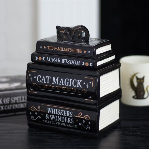 Quemador de Aceite «Black Cat Book Stack»