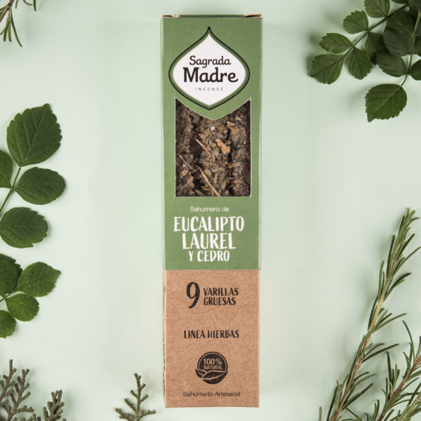 Sahumerio eucalipto, laurel y cedro
