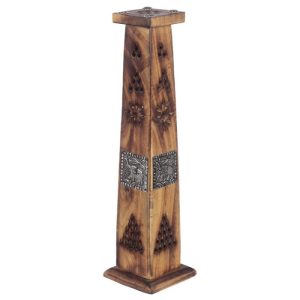 Quemador de Incienso Torre de Madera de Mango