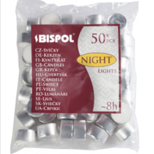 50x Velas sin perfume - 8h