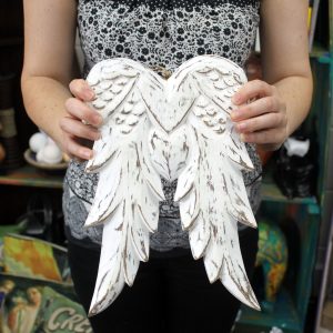 Doble Alas de Ángel Artesanas en Madera