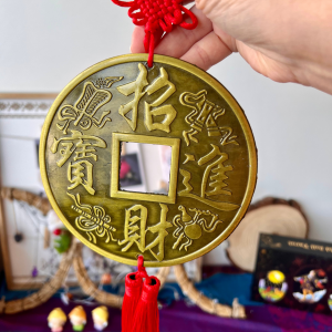Súper Colgante Feng Shui Gran Moneda I Ching