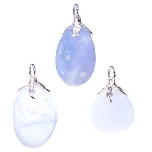 Colgante de gemas de Calcedonia