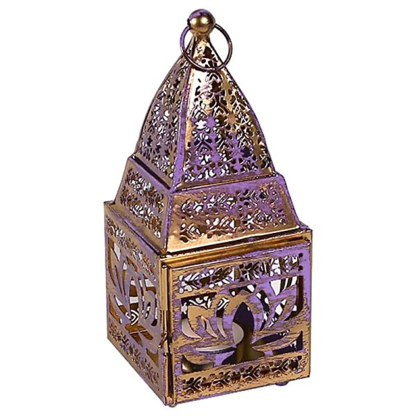 Farol Oriental Loto Lila Vintage - Imagen 2
