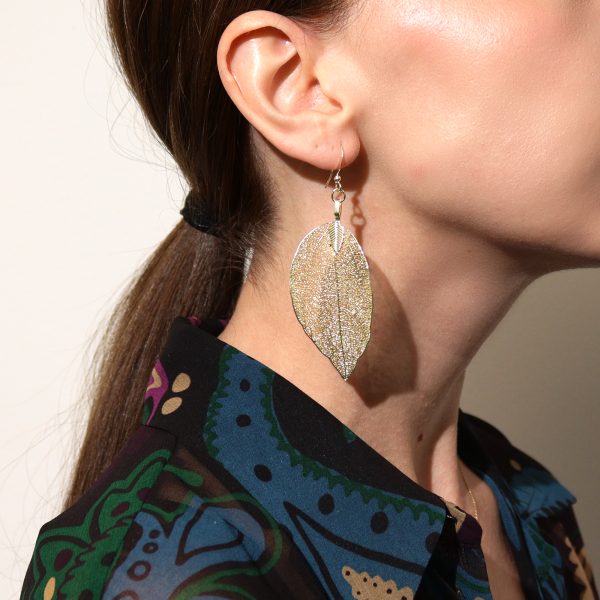 Pendientes de hoja natural