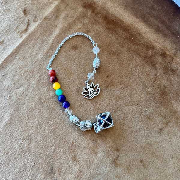 Péndulo Merkaba de los Siete Chakras con Onix