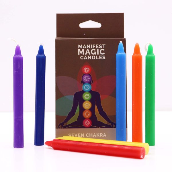 Caja de 7 Velas colores de los chakras