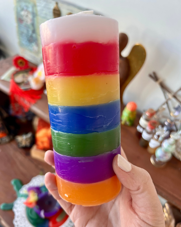 Velón de los 7 COLORES para Armonizar-Equilibrar tu Energía y tu Vida