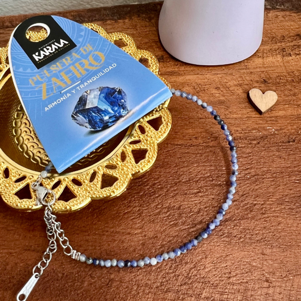 Pulsera Faceteada de Aventurina Zafiro